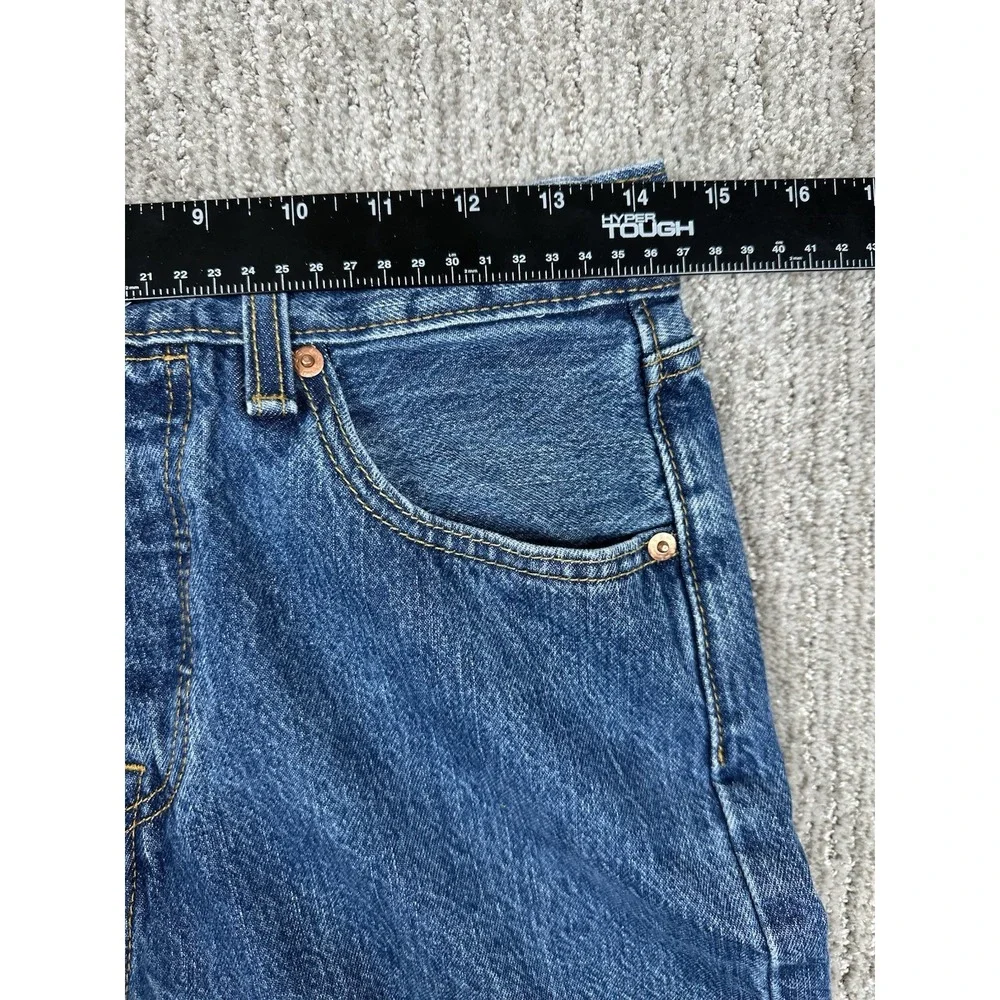 Levis 501 Jeans Mens 29x30 (fits 29x29) Blue Dark Wash Button Fly Straight Leg